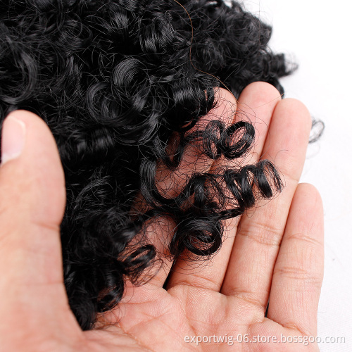 8inch Short Afro Puff Synthetic Hair Bun High Temperature Fiber Ponytail Kinky Curly Clip in Hair Extension Kinky Puff Hair Bun